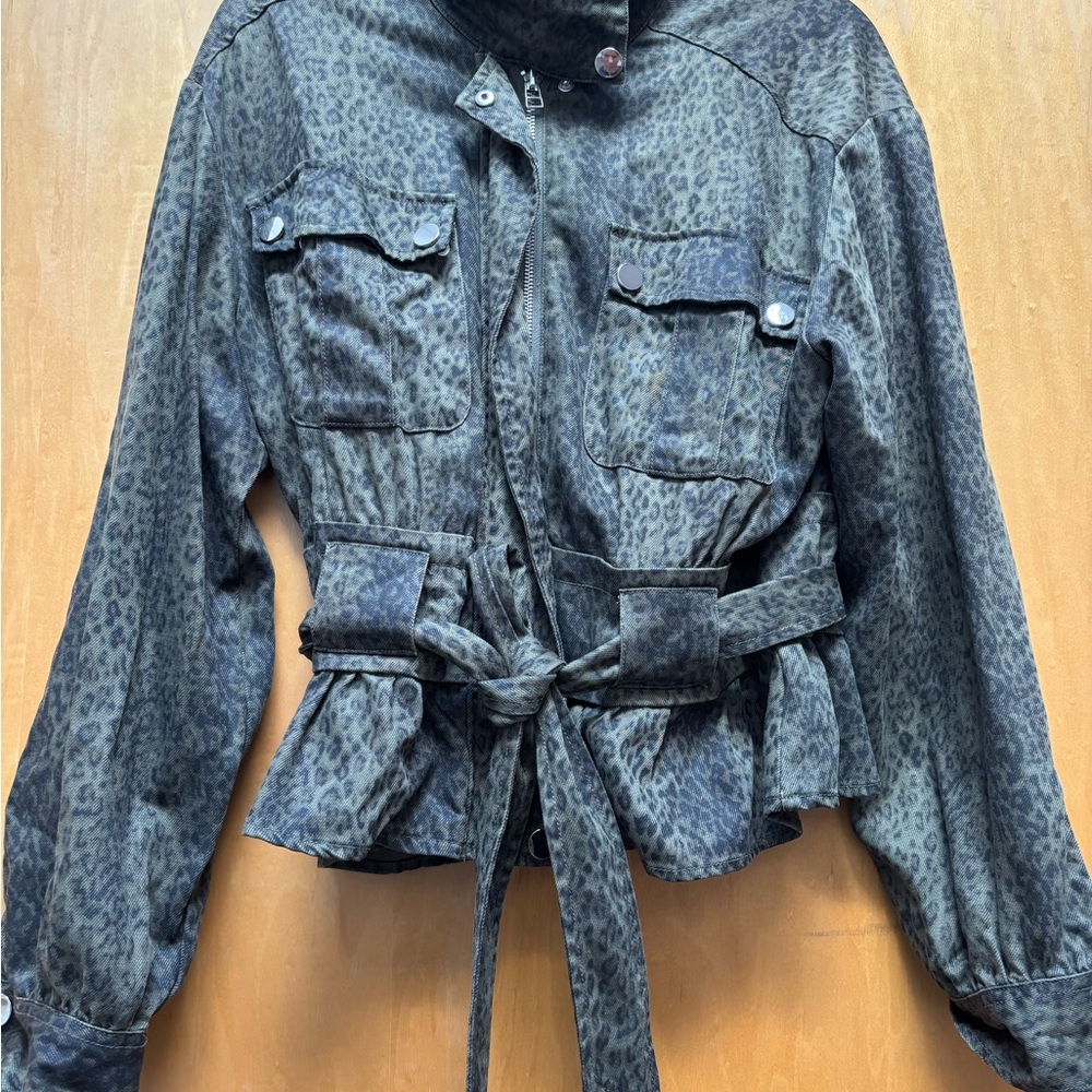 Dear John Green Leopard Utility Jacket